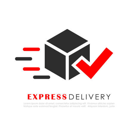 Parcel express delivery vector  design on white backgroundのイラスト素材
