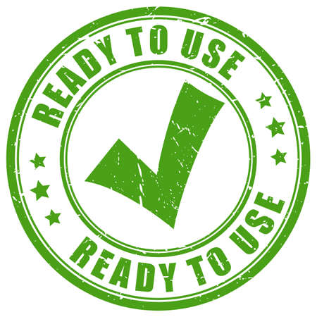 Green stamp ready to use, vector illustrationのイラスト素材