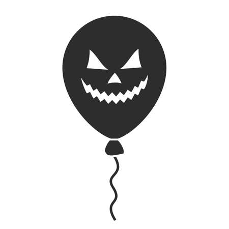 Halloween spooky balloon vector icon isolated on white backgroundのイラスト素材