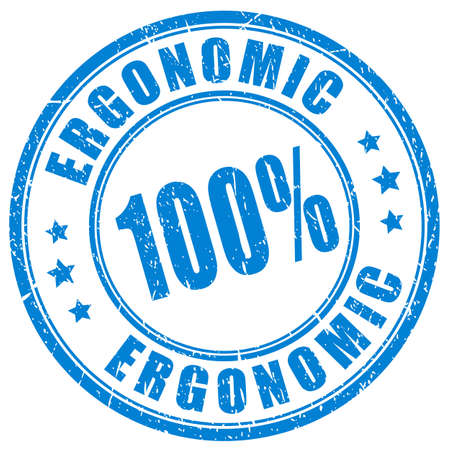 Grunge ergonomic ink stamp on white backgroundのイラスト素材
