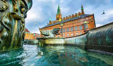 Copenhagen City Hall view, Denmarkのeditorial素材