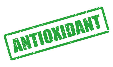 Antioxidant vector stamp isolated on white backgroundのイラスト素材