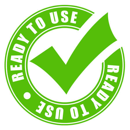 Ready to use vector sign isolated on white backgroundのイラスト素材
