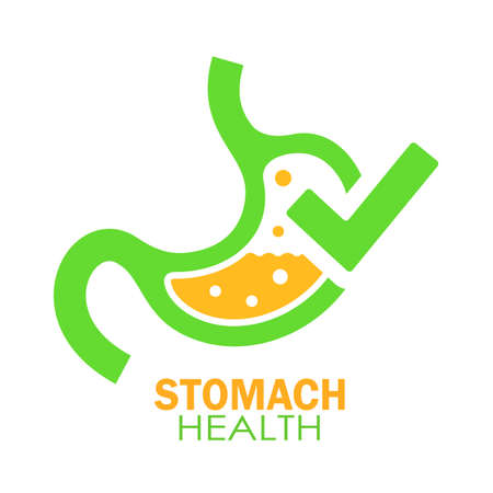 Stomach health vector logo isolated on white backgroundのイラスト素材