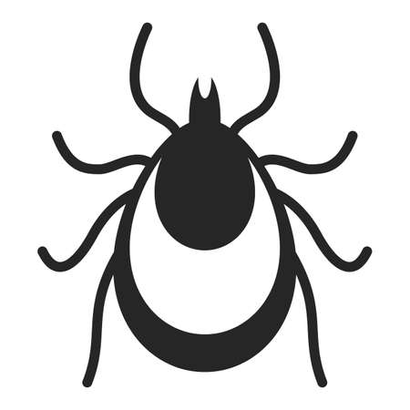 Tick insect vector icon isolated on white backgroundのイラスト素材