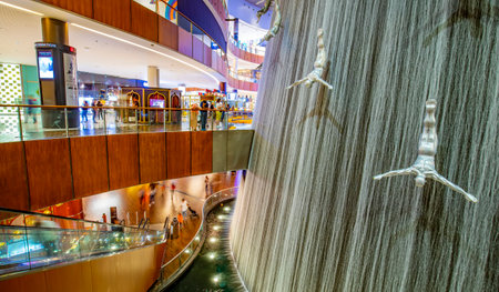 Dubai, UAE - March 3, 2020: Dubai mall luxurious interiorのeditorial素材