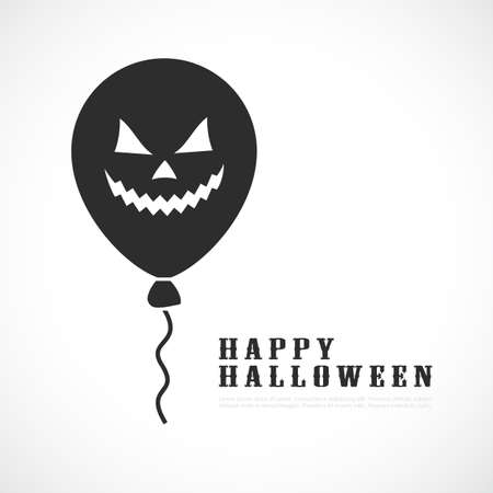Happy Halloween spooky greeting card design, vector illustrationのイラスト素材