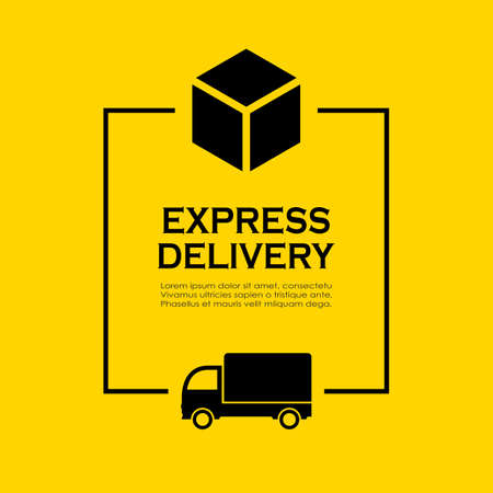 Delivery service company information texbox, template for your designのイラスト素材