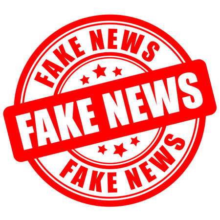 Fake news vector sign on white backgroundのイラスト素材
