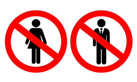 No entry vector signs set isolated on white backgroundのイラスト素材