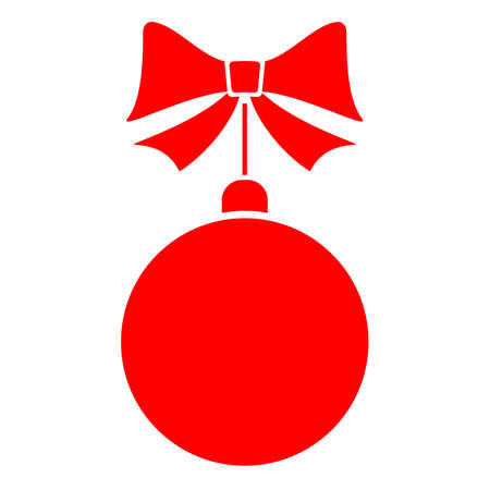 Hanging Christmas decoration vector icon on white backgroundのイラスト素材