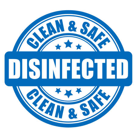 Disinfected vector label isolated on white backgroundのイラスト素材