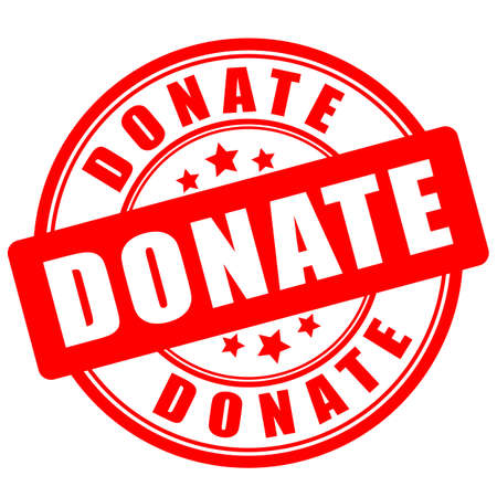 Donate circle sign on whiteのイラスト素材