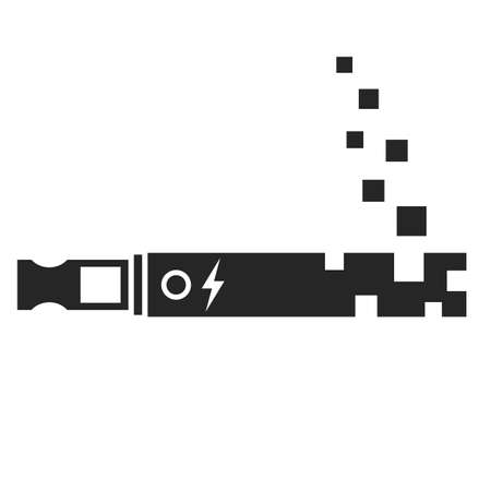 Electronic cigarette vector icon on white backgroundのイラスト素材