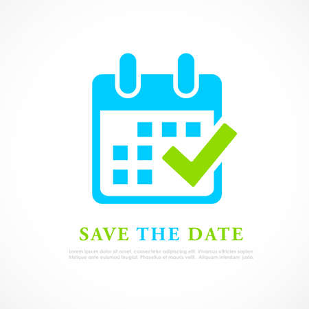 Save the date vector icon isolated on white backgroundのイラスト素材