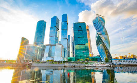 Skyscrapers and Moscow city view, Russiaの写真素材