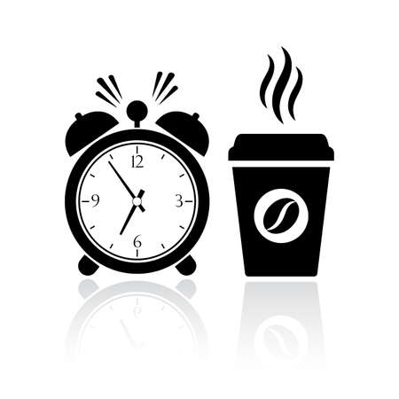 Wake up morning icons on white backgroundのイラスト素材