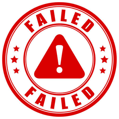 Failed circle sign on white backgroundのイラスト素材