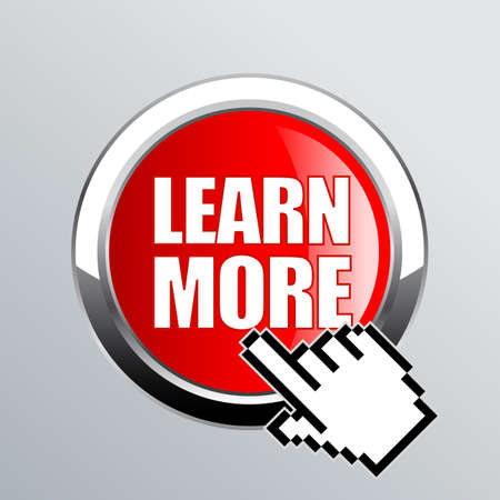 Click to learn more web button, vector flat illustrationのイラスト素材