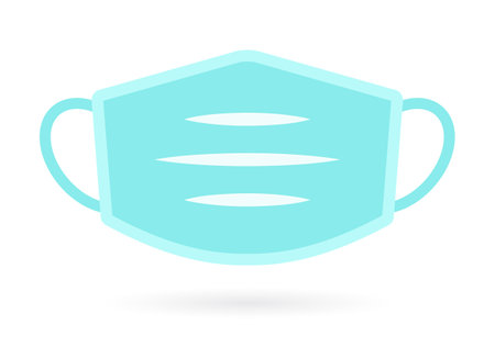 Medical face mask vector icon isolated on white backgroundのイラスト素材