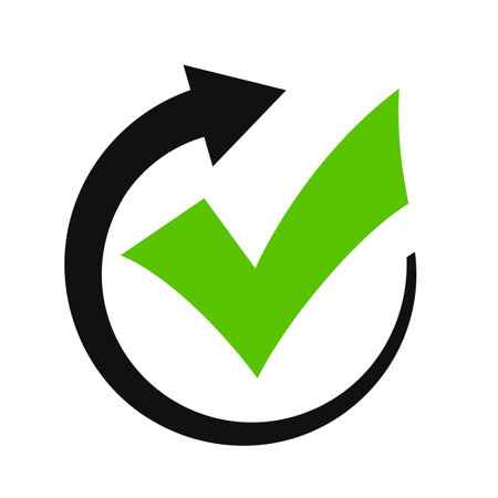 Recovery completed vector icon isolated on white backgroundのイラスト素材