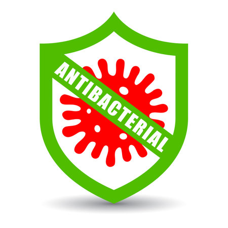 Antibacterial vector icon isolated on white backgroundのイラスト素材