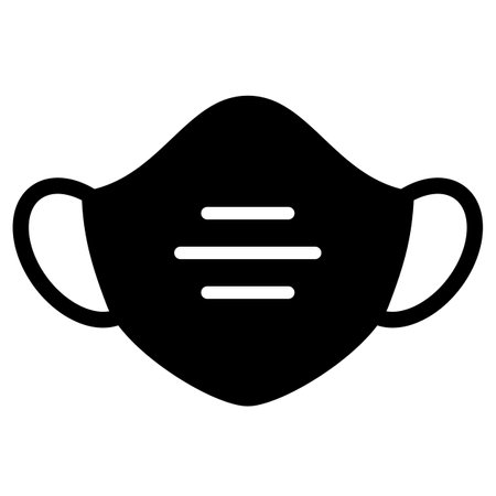 Face mask vector icon isolated on white backgroundのイラスト素材