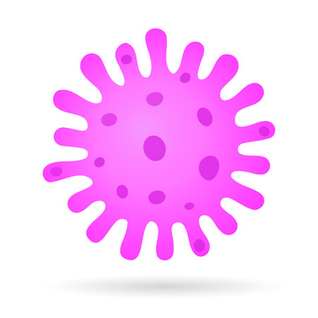 Microbe vector cartoon on white backgroundのイラスト素材