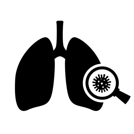 Lungs bacteria vector icon isolated on white backgroundのイラスト素材