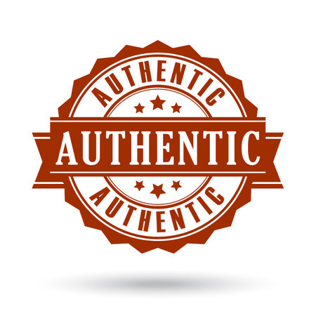 Authentic vector certificate isolated on white backgroundのイラスト素材