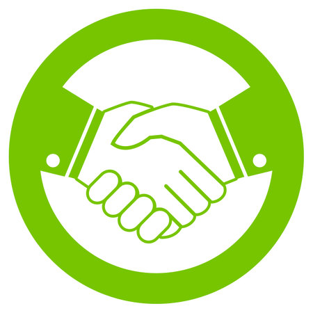 Handshake vector business icon isolated on white backgroundのイラスト素材