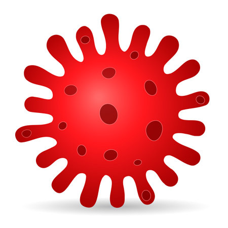 Microbe vector cartoon isolated on white backgroundのイラスト素材