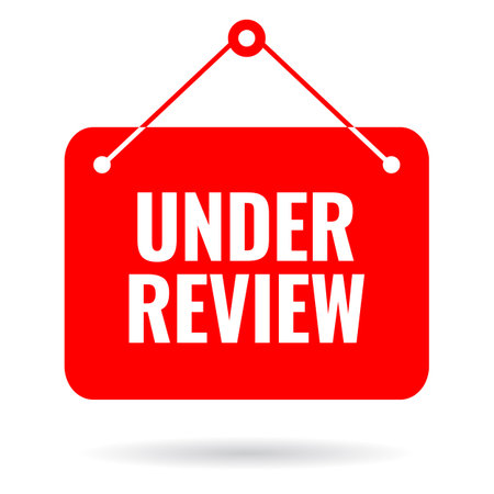 Under review vector sign isolated on white backgroundのイラスト素材