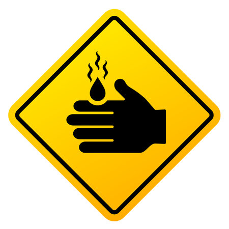 Burning danger vector sign isolated on white backgroundのイラスト素材