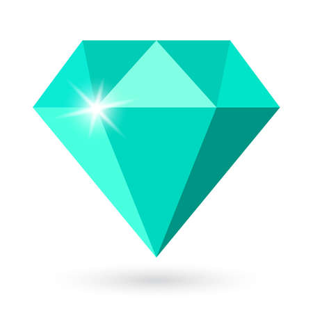 Malachite gem stone vector icon isolated on white backgroundのイラスト素材