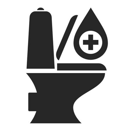 Toilet cleaning vector icon isolated on white backgroundのイラスト素材