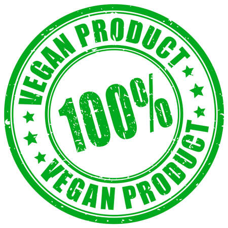 Vegan product, guarantee vector stamp on white backgroundのイラスト素材