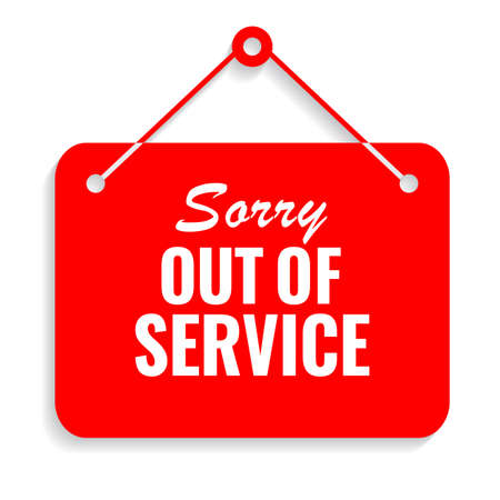 Out of service vector sign isolated on white backgroundのイラスト素材