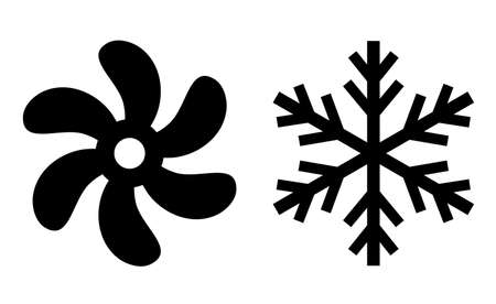 Cool air vector icon isolated on white backgroundのイラスト素材