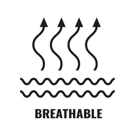 Breathable fabric vector icon on white backgroundのイラスト素材