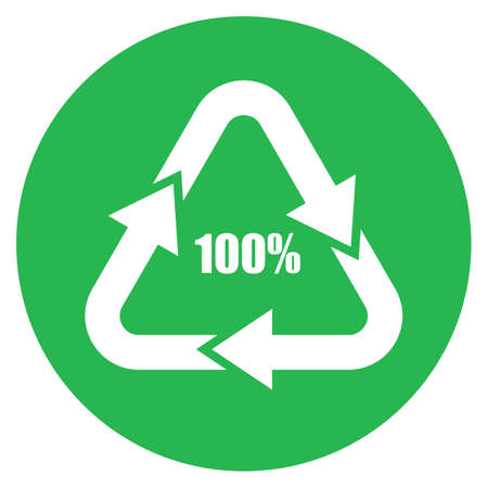 Recycled material vector icon on white backgroundのイラスト素材
