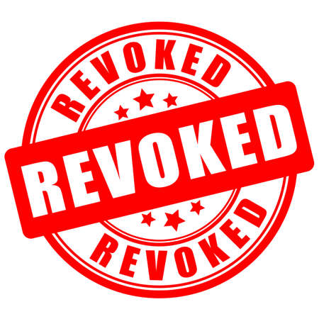 Revoked vector sign isolated on white backgroundのイラスト素材