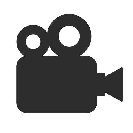 Video camera vector icon isolated on white backgroundのイラスト素材