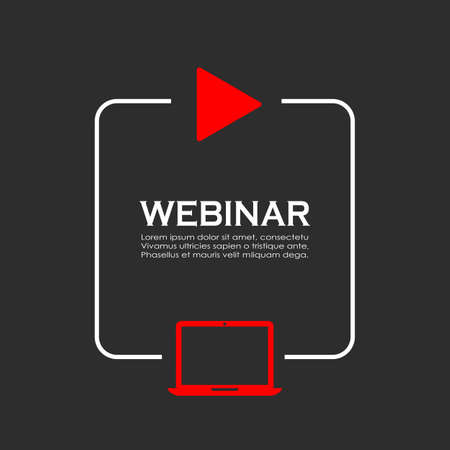 Webinar vector poster, text box designのイラスト素材