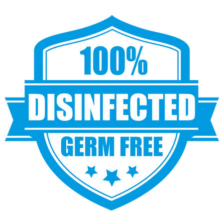 Disinfected area vector guarantee shield isolated on white backgroundのイラスト素材