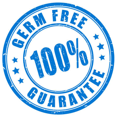 Germ free guarantee stamp isolated on white backgroundのイラスト素材