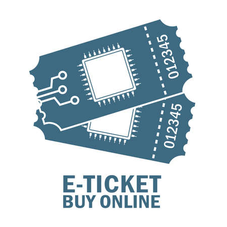 E-ticket vector icon isolated on white backgroundのイラスト素材