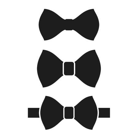 Bow tie vector icons set on white backgroundのイラスト素材