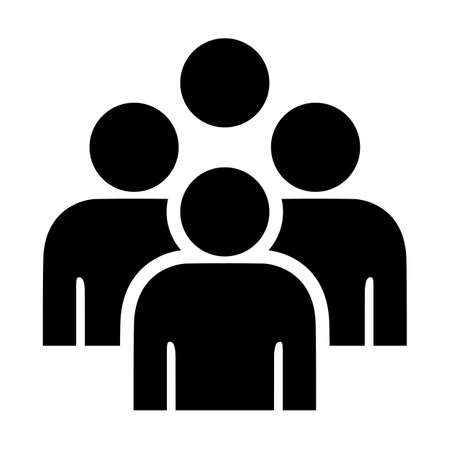 People group vector icon isolated on white backgroundのイラスト素材