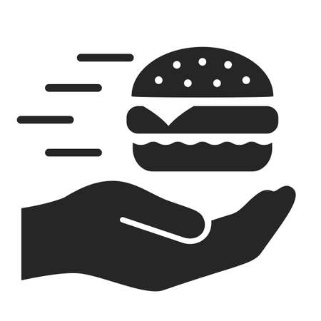 Burger vector icon, fast food concept on white backgroundのイラスト素材